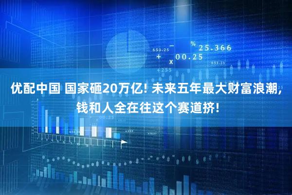优配中国 国家砸20万亿! 未来五年最大财富浪潮, 钱和人全在往这个赛道挤!
